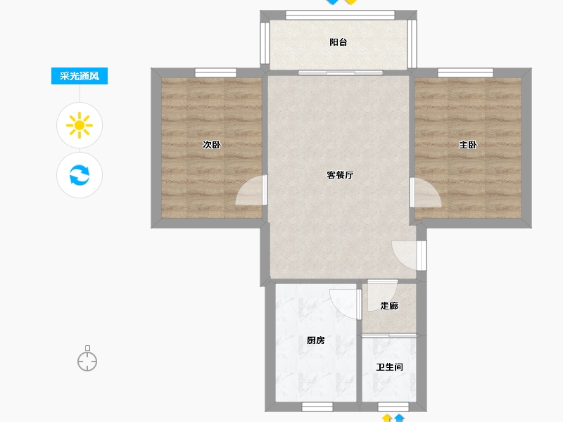 四川省-成都市-瑞升花园-71.09-户型库-采光通风