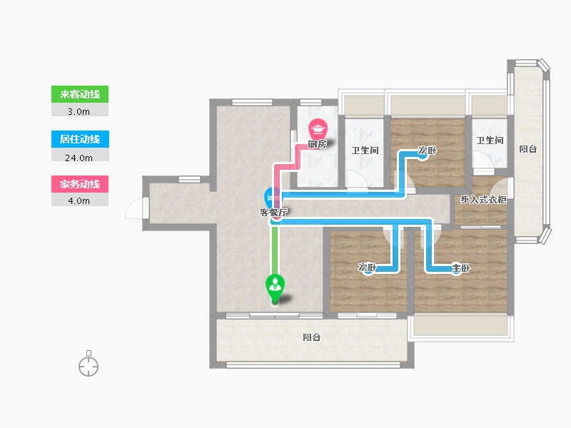 湖南省-常德市-桃城壹号-128.00-户型库-动静线