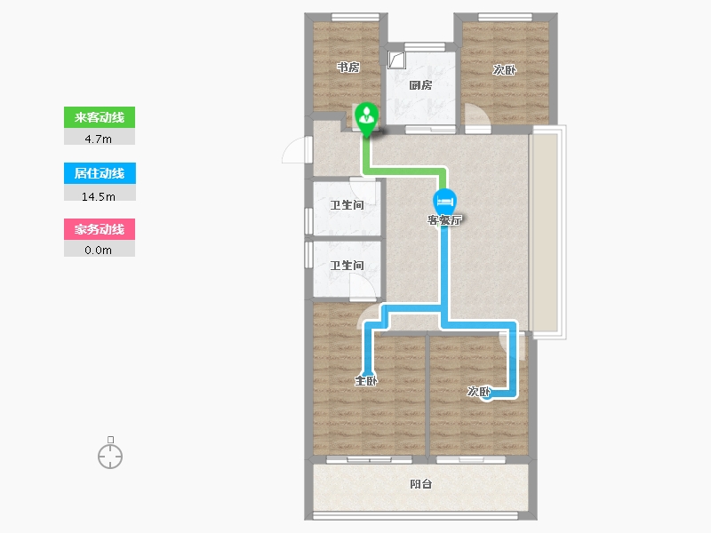 浙江省-温州市-天樾玺-96.80-户型库-动静线