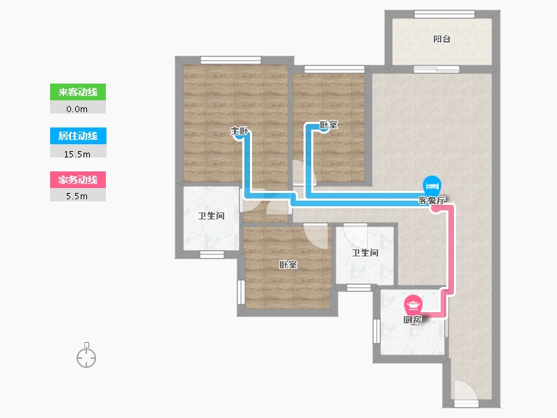 四川省-宜宾市-森林城市佳境-105.60-户型库-动静线