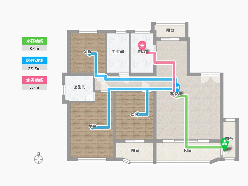 河北省-廊坊市-御化郡-96.00-户型库-动静线