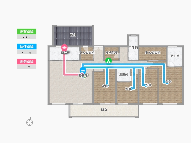 河南省-郑州市-金茂如意府-234.40-户型库-动静线