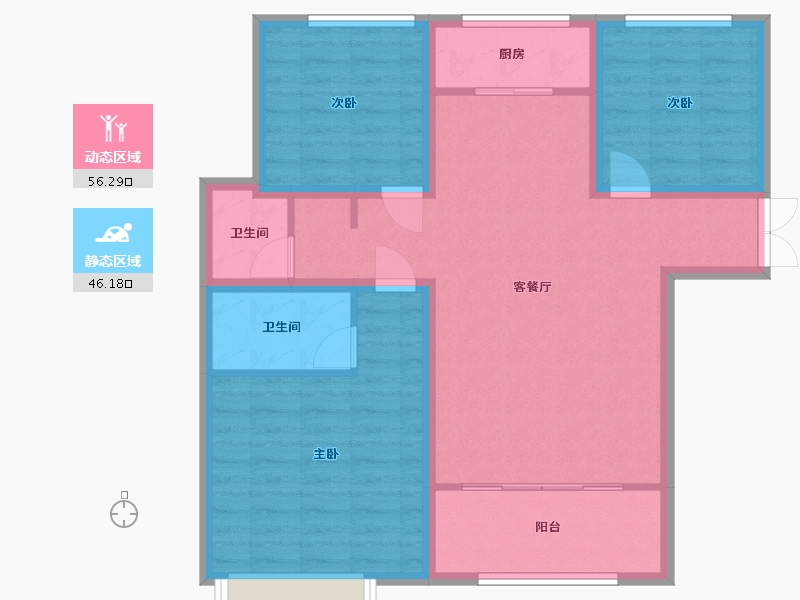 河南省-商丘市-和畅社区-80.27-户型库-动静分区