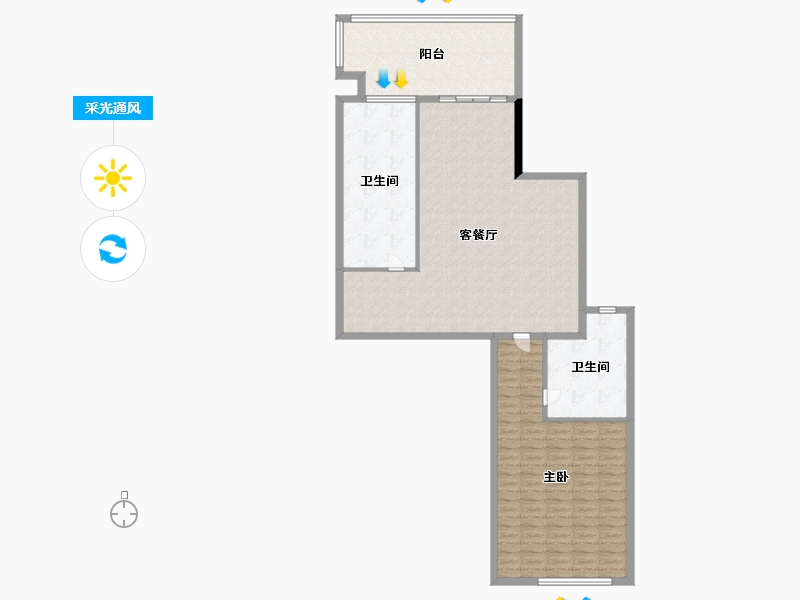 湖北省-武汉市-武汉雅居乐花园-124.80-户型库-采光通风