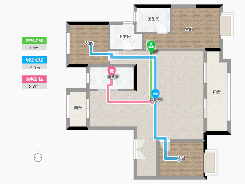 湖南省-湘潭市-美的国宾府-114.22-户型库-动静线