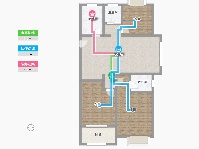 江苏省-徐州市-瑞和苑-100.00-户型库-动静线