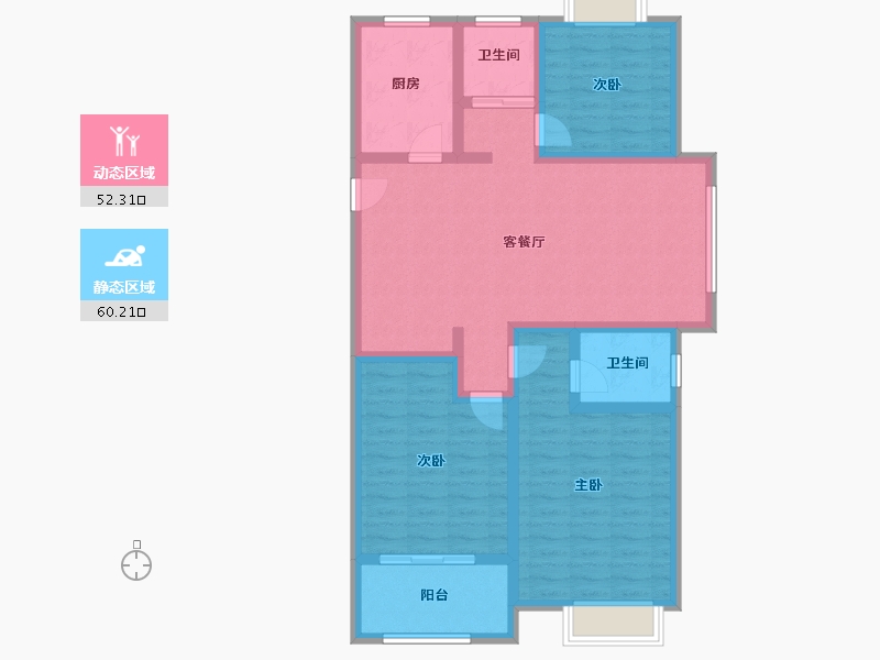 江苏省-徐州市-瑞和苑-100.00-户型库-动静分区