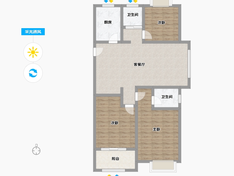 江苏省-徐州市-瑞和苑-100.00-户型库-采光通风