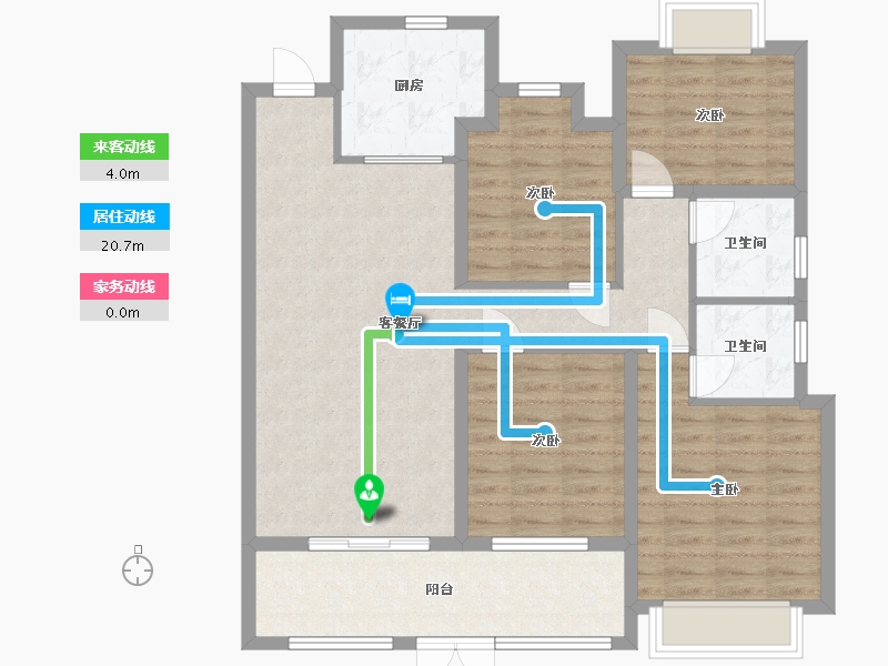 安徽省-合肥市-阳光城檀悦-204.06-户型库-动静线