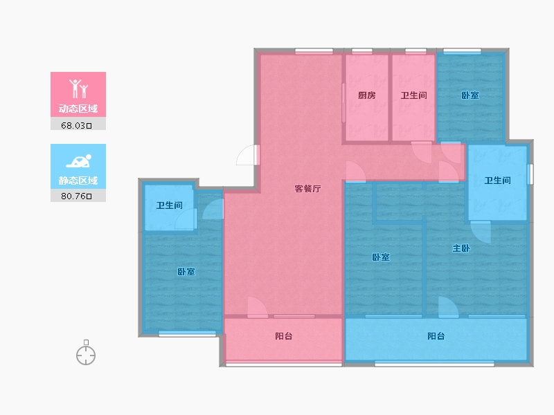 辽宁省-大连市-融创海逸长洲-二期-183.34-户型库-动静分区