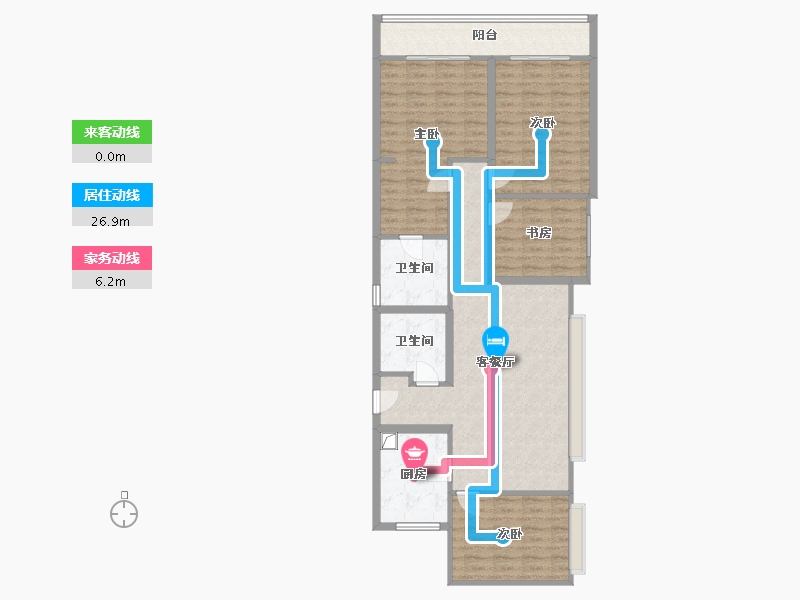 浙江省-宁波市-江望悦府-122.40-户型库-动静线