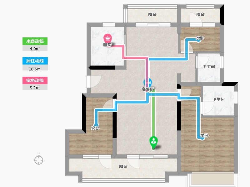 山东省-济南市-历园新村-96.00-户型库-动静线