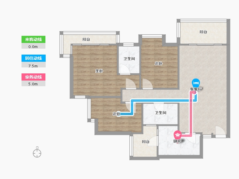 广东省-广州市-优悦园-79.60-户型库-动静线