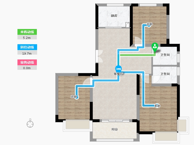 河南省-开封市-首座时代-98.00-户型库-动静线