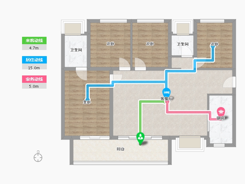 贵州省-贵阳市-金地云麓一号-96.00-户型库-动静线