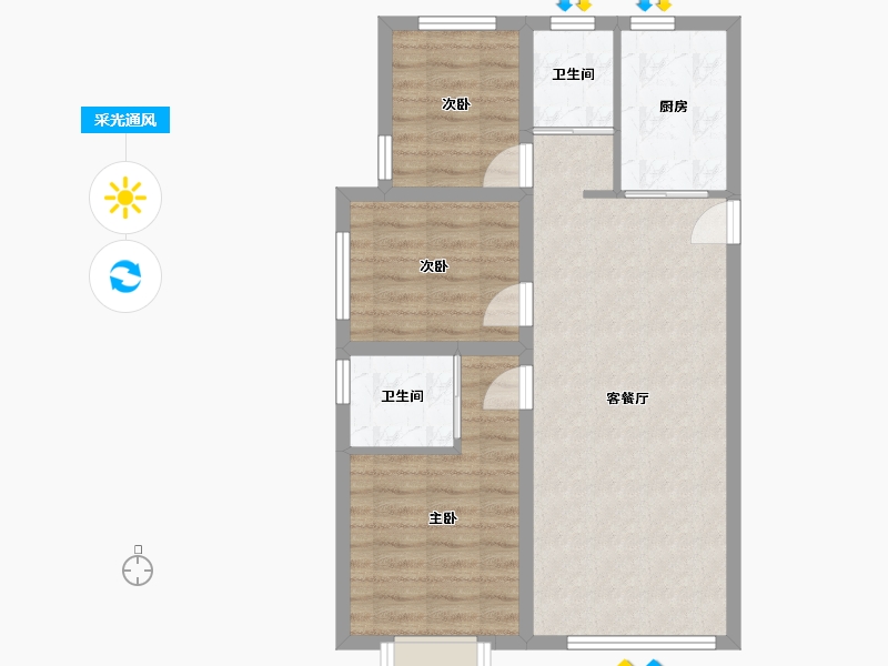 天津-天津市-金成府-78.86-户型库-采光通风