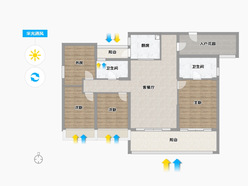 云南省-曲靖市-宏发新时代-117.91-户型库-采光通风