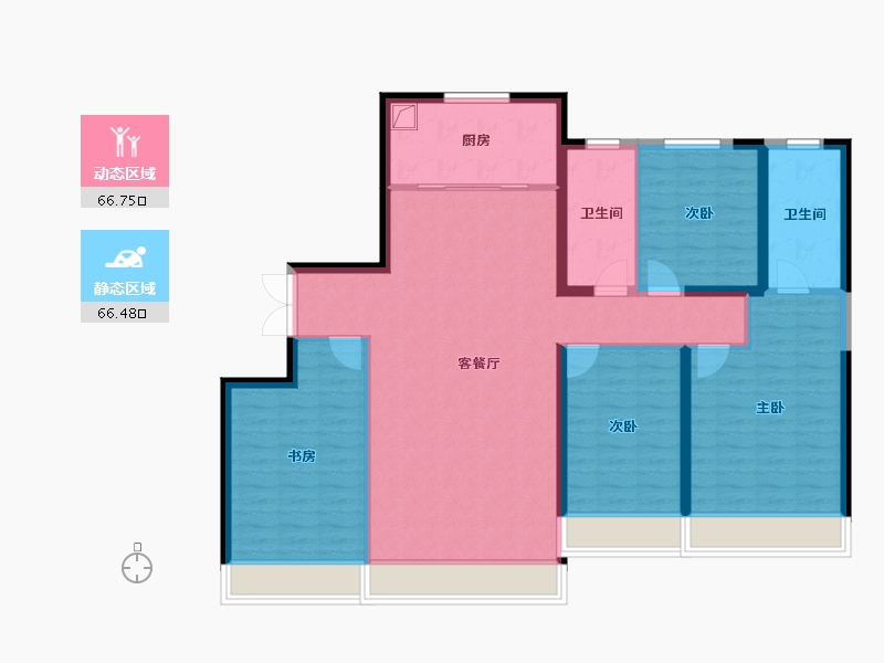 甘肃省-兰州市-中海寰宇天下-136.00-户型库-动静分区