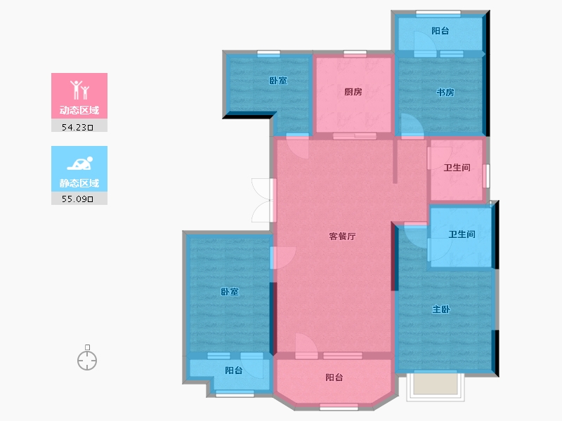 山东省-济宁市-瑞马世家-95.19-户型库-动静分区