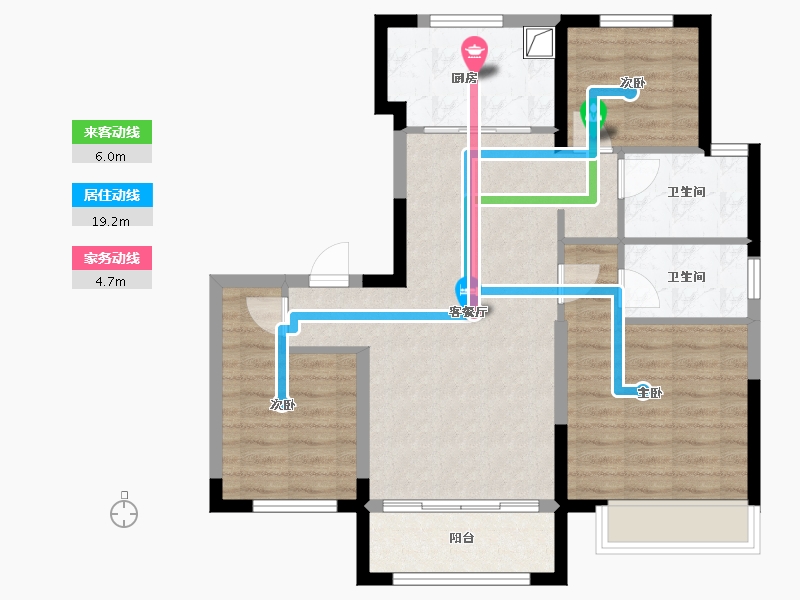 河北省-保定市-碧桂园珑熙台-89.00-户型库-动静线