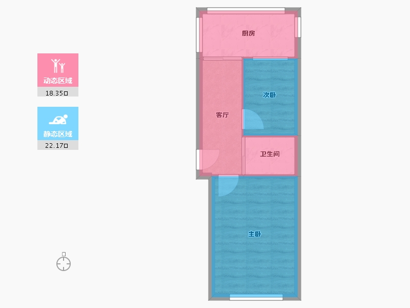 北京-北京市-西昌小区-西区-46.00-户型库-动静分区