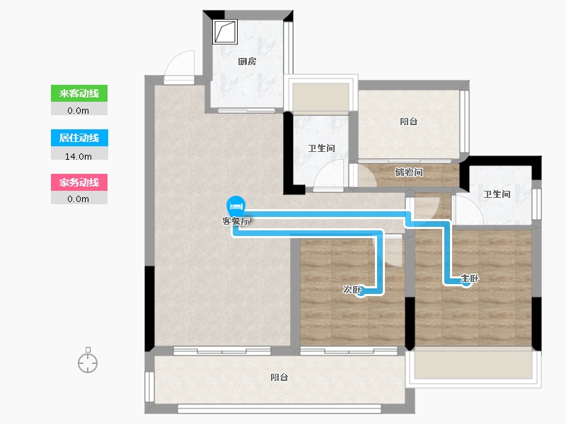 四川省-南充市-和怡一号院-68.52-户型库-动静线