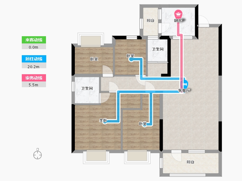 辽宁省-葫芦岛市-碧桂园御珑府-109.00-户型库-动静线