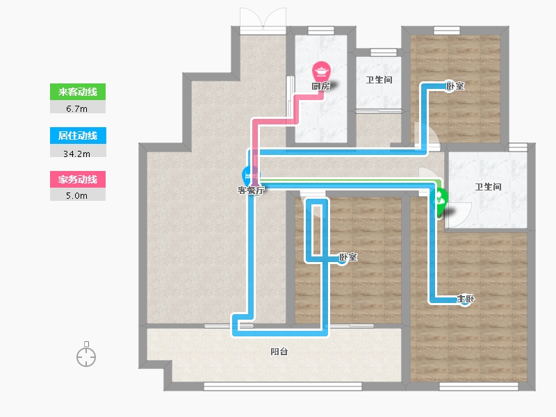 河南省-安阳市-汇富星港湾-108.31-户型库-动静线