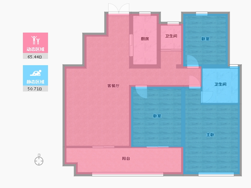 河南省-安阳市-汇富星港湾-108.31-户型库-动静分区