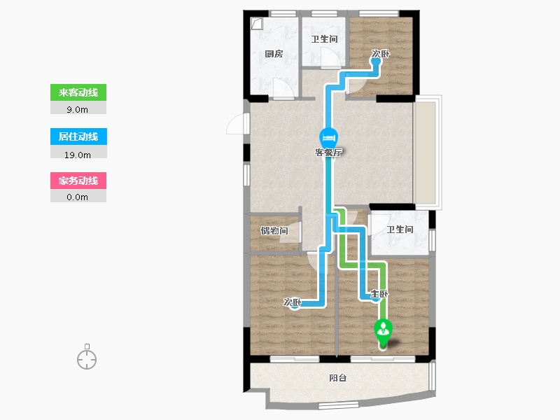 浙江省-温州市-娄韵嘉园-88.00-户型库-动静线