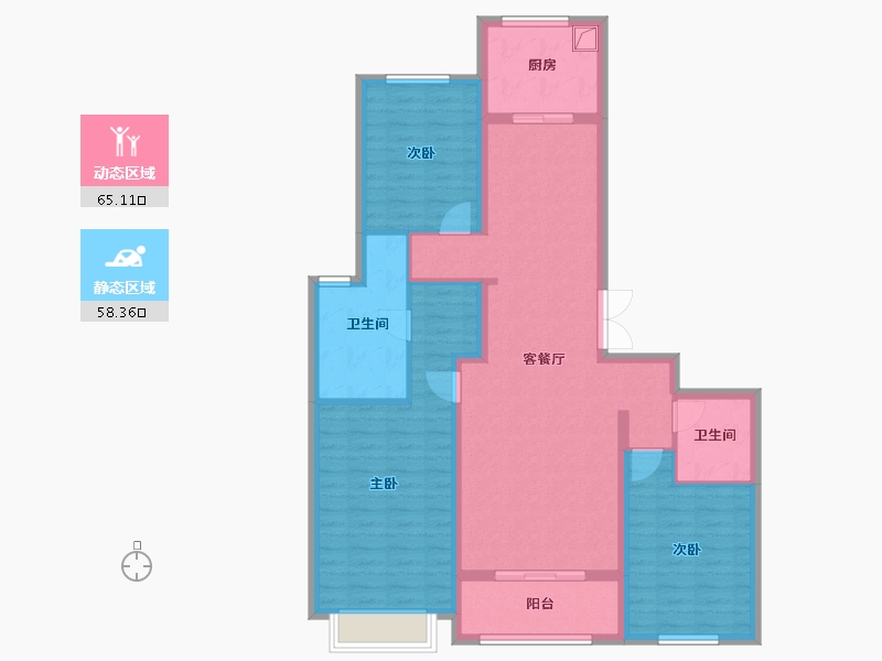 山西省-太原市-融创太原府-134.40-户型库-动静分区