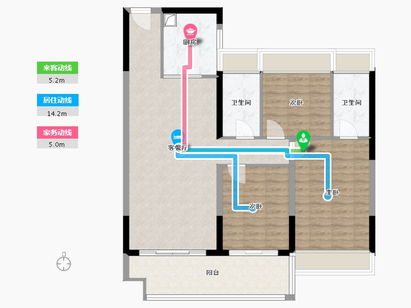 河南省-驻马店市-碧桂园金科凤凰湾-98.03-户型库-动静线