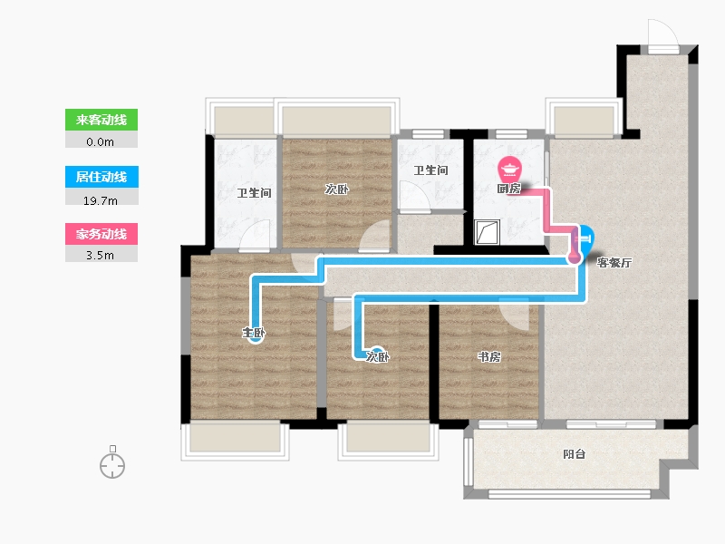 江苏省-镇江市-四季风华-107.00-户型库-动静线