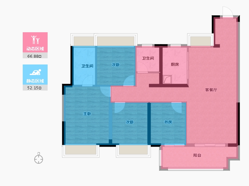 江苏省-镇江市-四季风华-107.00-户型库-动静分区