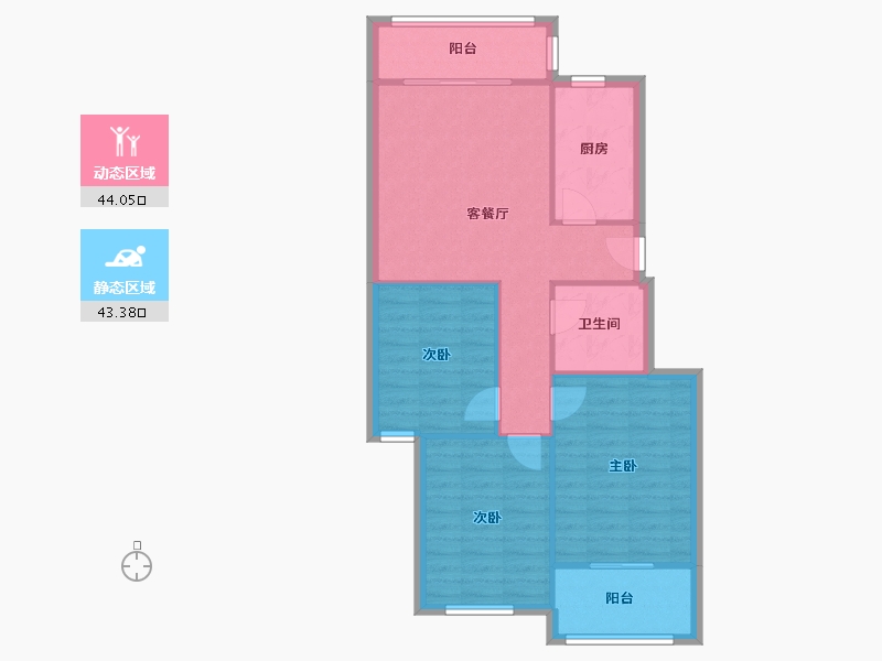 河南省-郑州市-豫航泊郡-87.20-户型库-动静分区