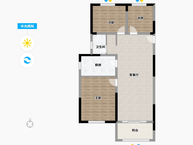 山东省-济南市-明湖之光-102.40-户型库-采光通风