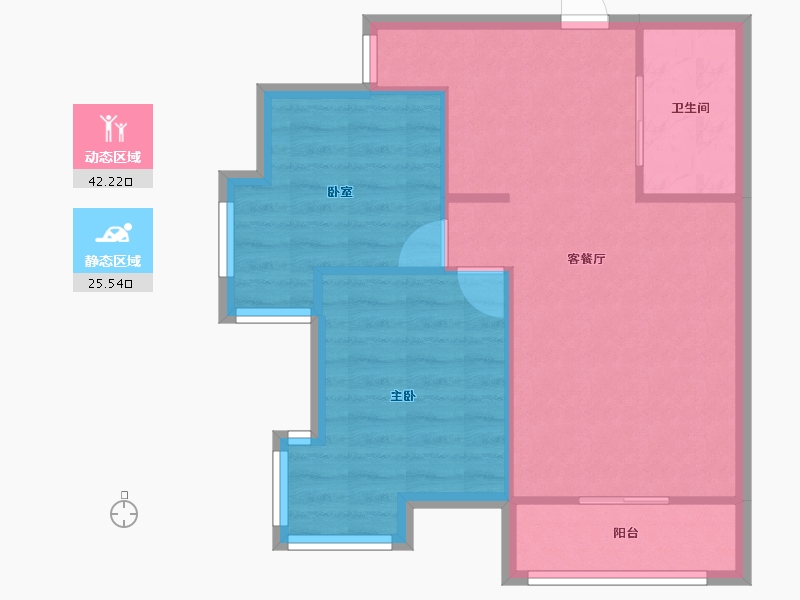 天津-天津市-万华里西区-21号楼-65.46-户型库-动静分区