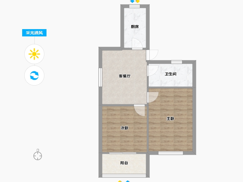 上海-上海市-东沟七村-49.27-户型库-采光通风