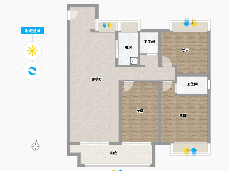 江西省-上饶市-轩宇学府-116.59-户型库-采光通风