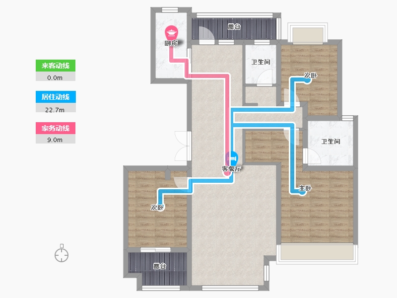 河北省-邢台市-皓顺壹号院北区-107.20-户型库-动静线