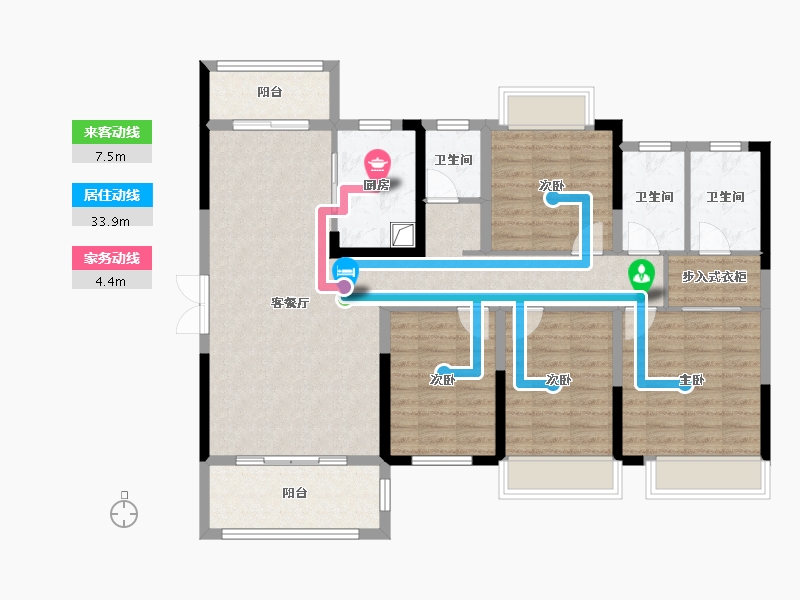 湖南省-邵阳市-仁为峰邵东壹号-116.00-户型库-动静线