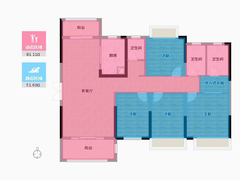 湖南省-邵阳市-仁为峰邵东壹号-116.00-户型库-动静分区