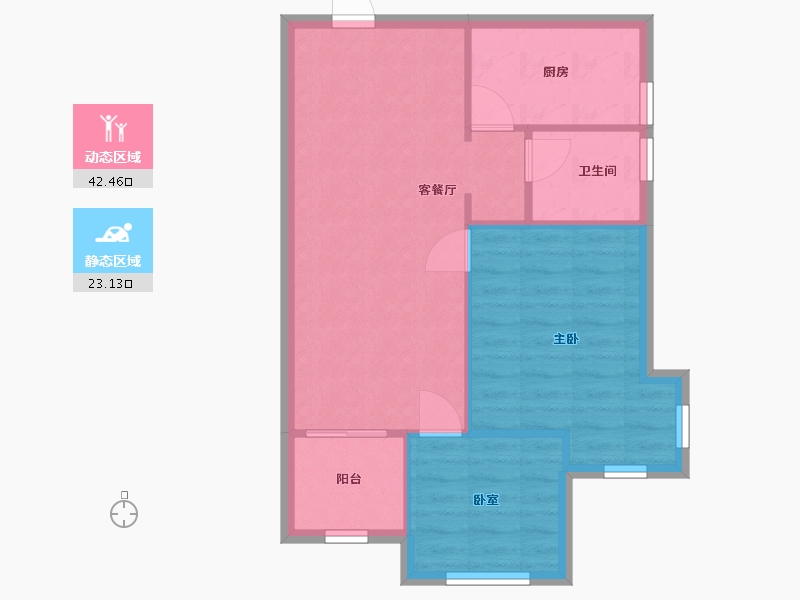 湖北省-武汉市-保利拉菲堂皇-57.93-户型库-动静分区