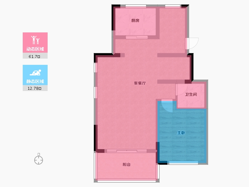 四川省-泸州市-绿苑阳光水岸-B区-72.00-户型库-动静分区