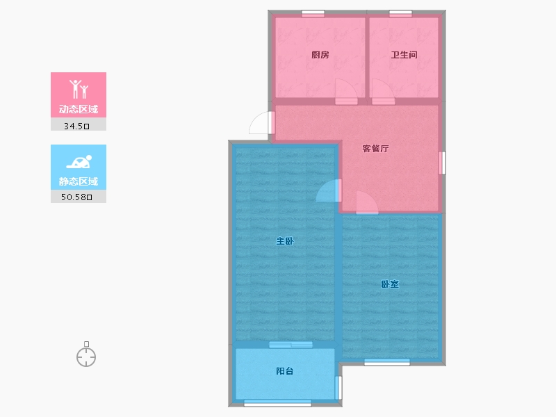 上海-上海市-安图小区-74.40-户型库-动静分区