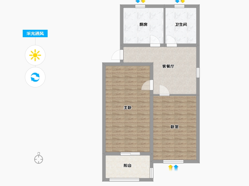 上海-上海市-安图小区-74.40-户型库-采光通风