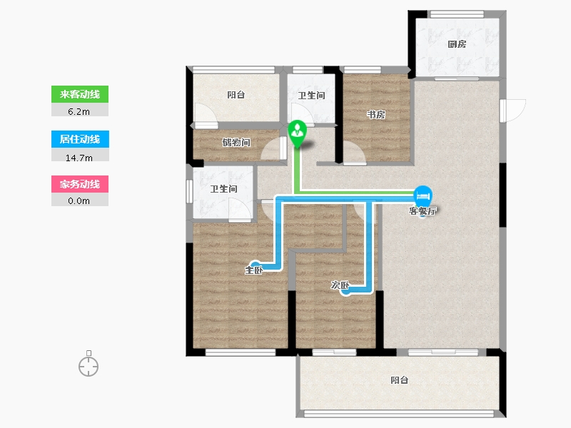 贵州省-黔南布依族苗族自治州-江南黔园-128.55-户型库-动静线