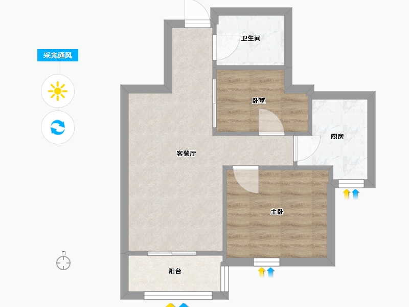 福建省-泉州市-明光花园-39.37-户型库-采光通风