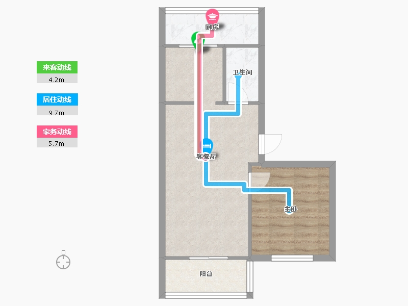 河南省-洛阳市-龙西小区-42.40-户型库-动静线