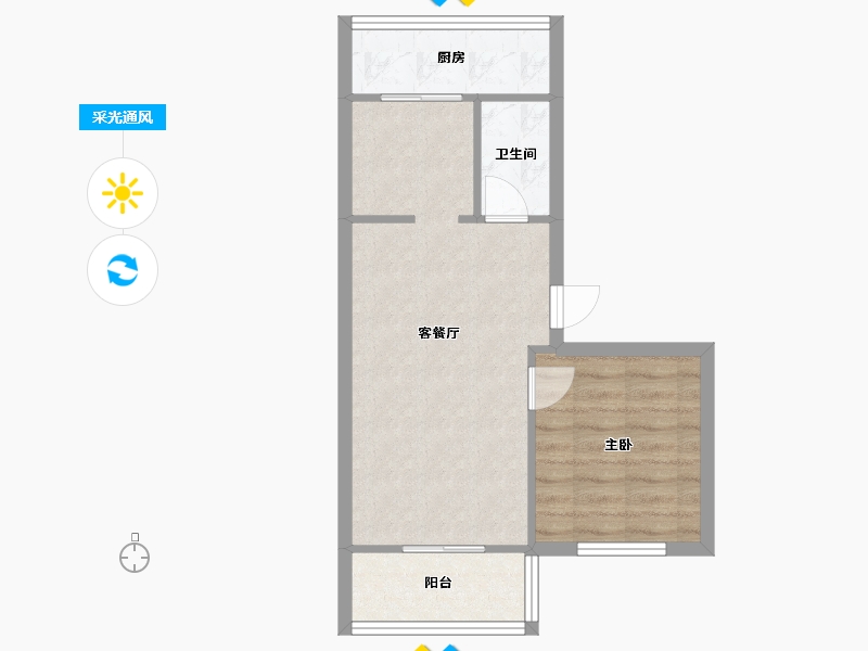 河南省-洛阳市-龙西小区-42.40-户型库-采光通风